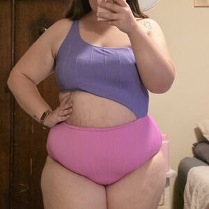 Aerie Size XXL One Piece Swimsuit Pink Purple